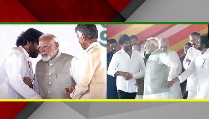 Pawan Kalyan ने Modi के कान में ऐसा क्या कहा ? PM मुस्कुराने लगे ?