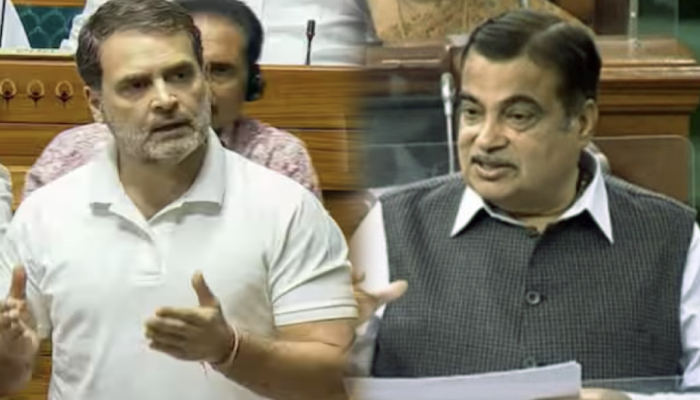 Lok Sabha में Nitin Gadkari का नाम लेकर खेल कर गए Rahul Gandhi, चौंक गए PM Modi