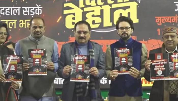 दिल्ली में बीजेपी ने केजरीवाल और आप के ख़िलाफ़ जारी किया 'चार्जशीट'