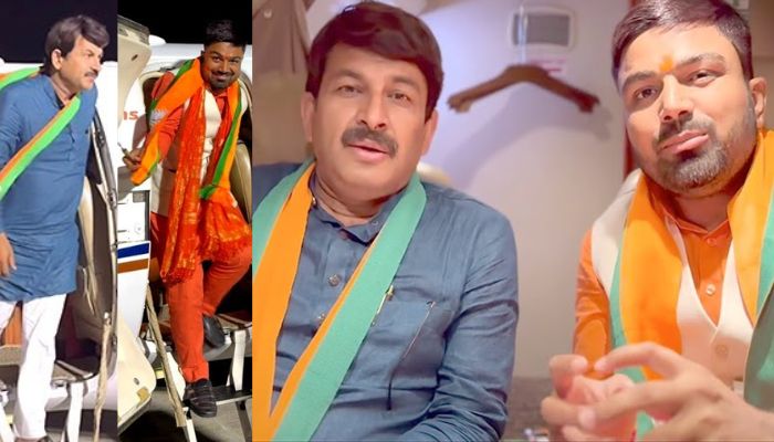 मोदी का सिपाही बनते ही Manish Kashyap का भौकाल, 30 हजार फीट ऊपर Manoj Tiwari का किया Interview