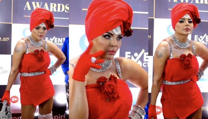 Rakhi Sawant को टॉवेल में देख उड़े सबके होश, अवॉर्ड शो में दिखाया अजब गजब फैशन