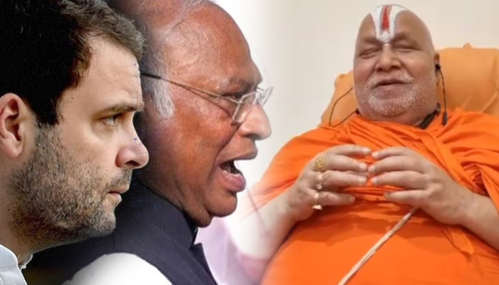 Yogi के भगवा पर सवाल उठाने वाले Mallikarjun Kharge को Rambhadracharya ने दिया करारा जवाब !