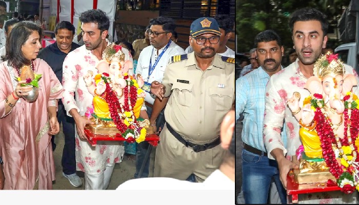 गणपति बप्पा का विसर्जन करने पहुंचे Ranbir Kapoor को किस पर आया ग़ुस्सा,Viral हुआ Video